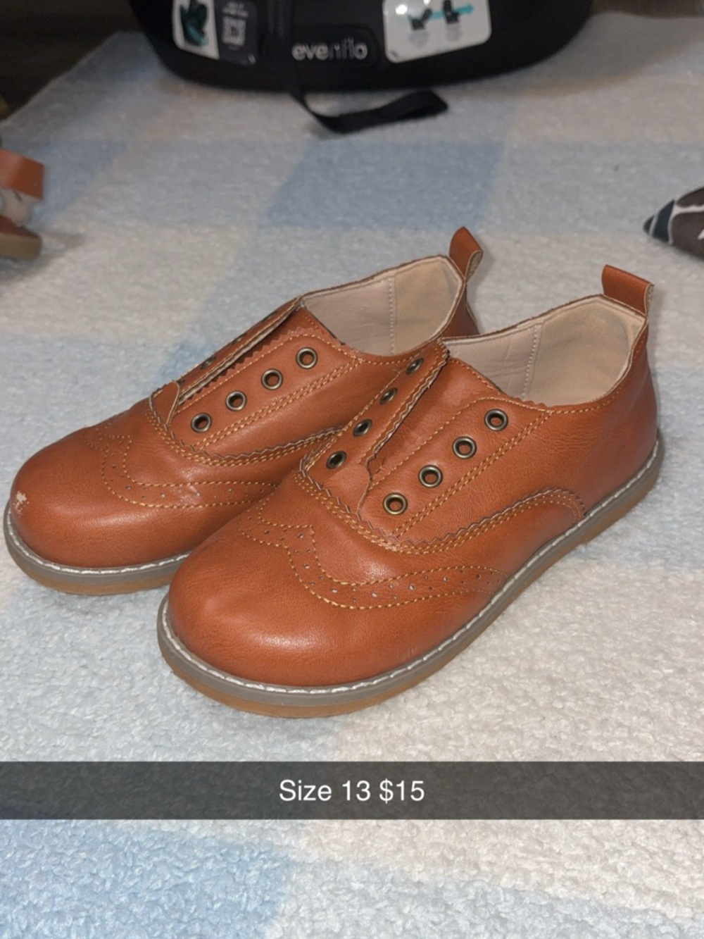 Classic Slip-On Kids Shoes in Brown